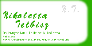 nikoletta telbisz business card